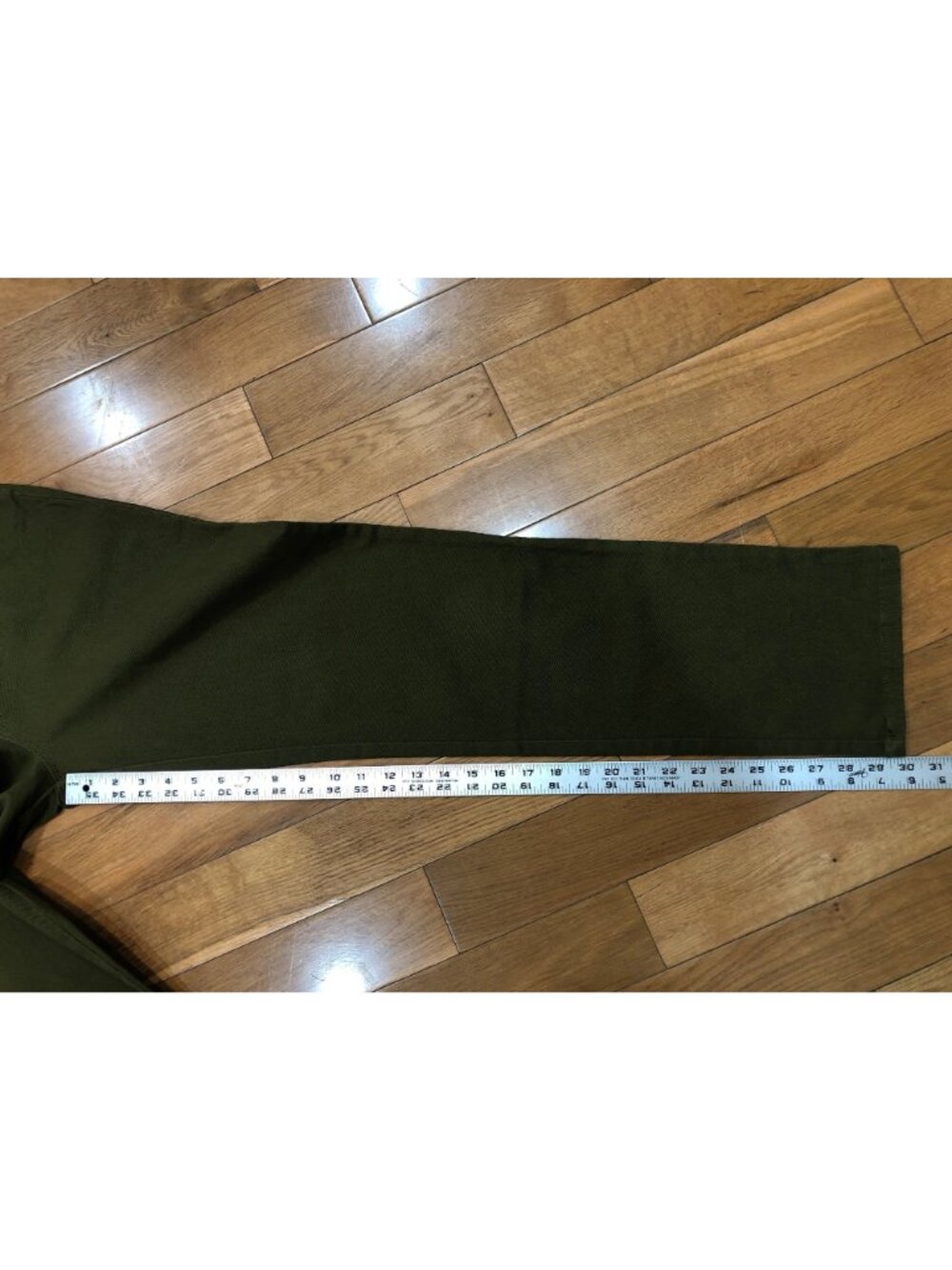 Gloria Vanderbilt Amanda Slimming High Rise Tapered Leg Olive Jeans Size 10 Ave - Picture 4 of 12